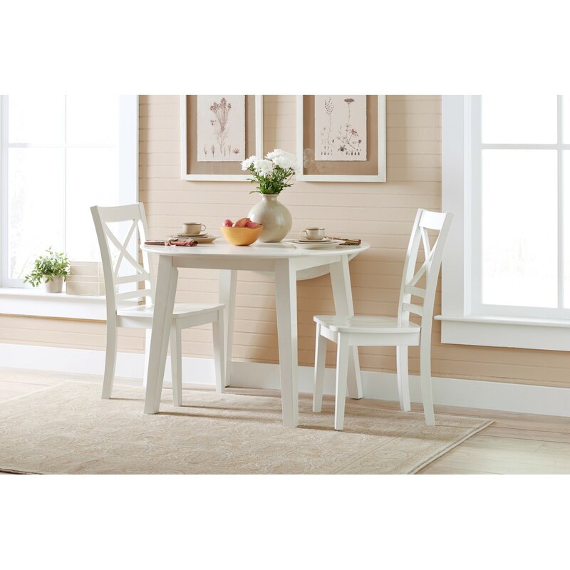 Antrim drop leaf acacia deals solid wood dining table